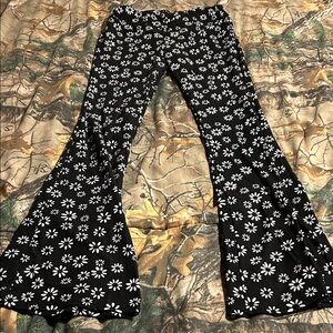 No Boundaries Black and White Wide Leg Pants